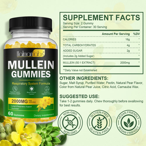 Mullein Gummies - Lung & Airway Detox